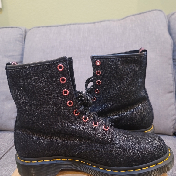 DR. MARTENS 1460 EYELET BEJEWELLED BOOTS BLACK WOMEN SIZE 10 - Picture 11 of 16
